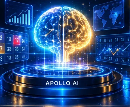 Illustration of Apollo AI processing draw data